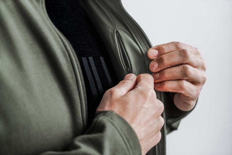 Nobull Twill Zip-Up Men's Hoodie Olive | USA Y1552X